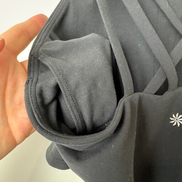 Athleta Black Caged Back Conscious Strappy Crop Bra - Size Medium - Picture 5 of 7